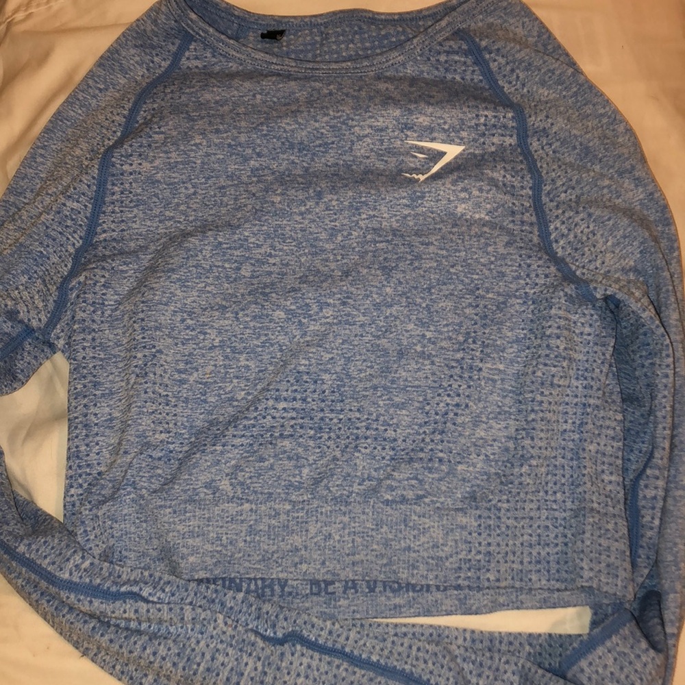 Light Blue Vital Seamless Gymshark Crop Top